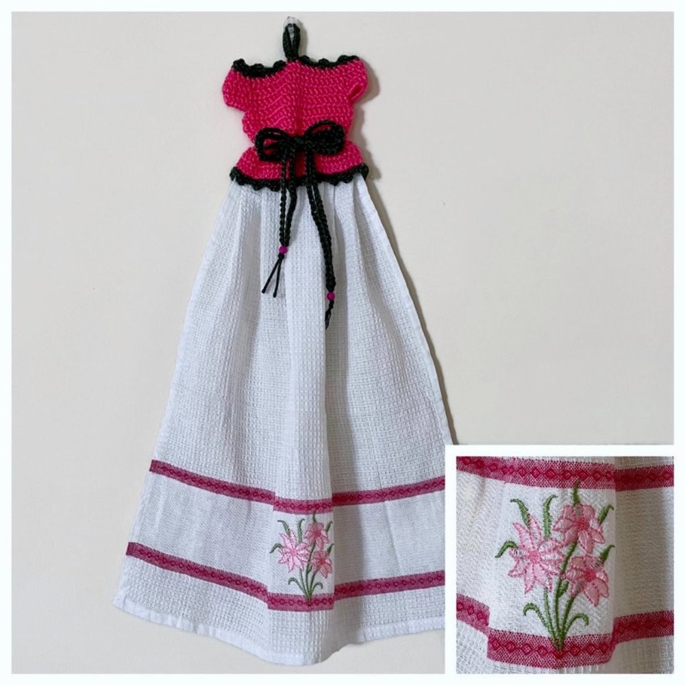 Crochet dress dish towel, Sink decor, Crochet Gifts For Her